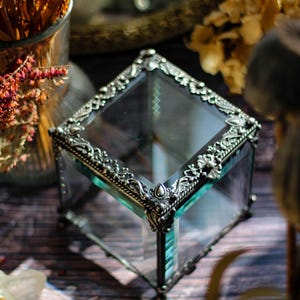 Cubic Casket, Glass Display Box, Clear Glass Jewelry Box, Glass Box, Box Glass, Jewelry Box, Display Box,