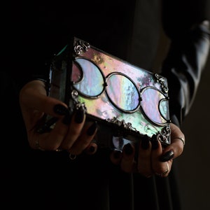 3fach Mond Holz für Tarot Kristalle, Zauberbox für Tarot Steine,