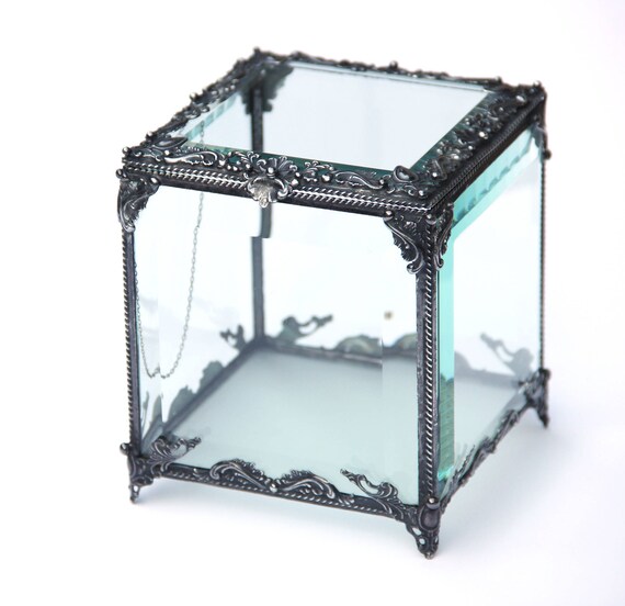 Cubic Casket Glass Display Box Clear Glass Jewelry Box Etsy UK