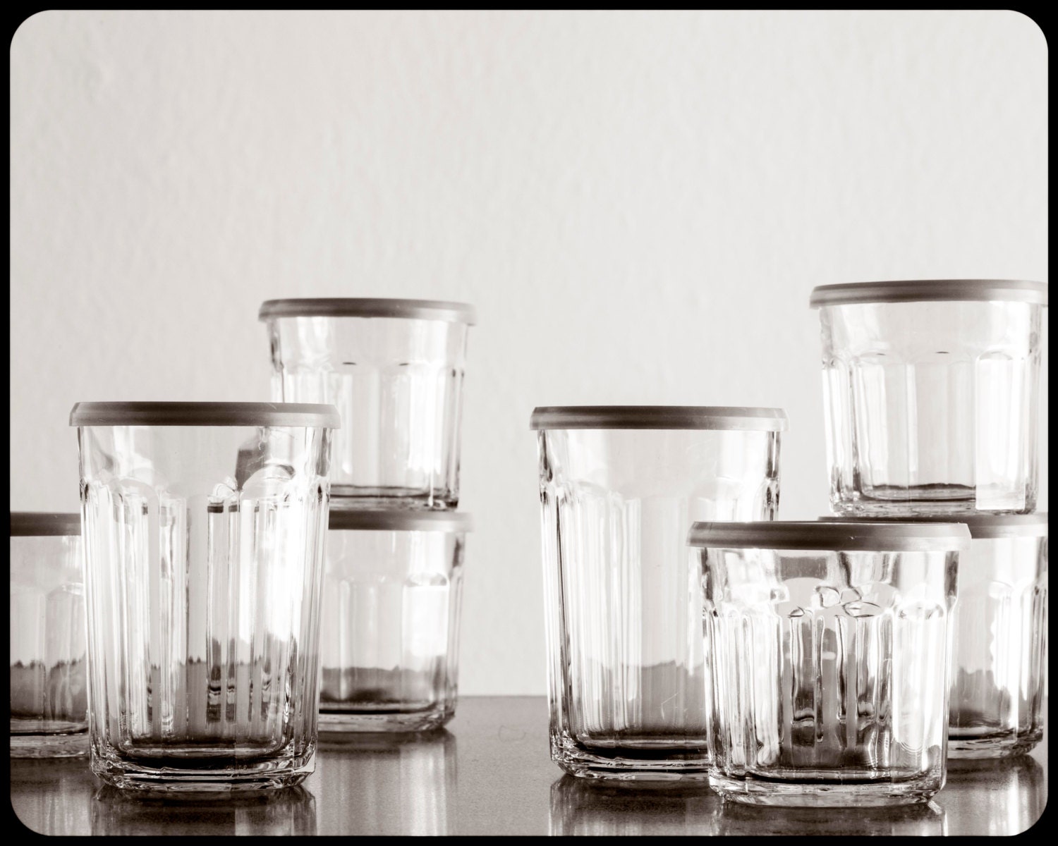 Luminarc France Glass Storage Jelly Jars w/ Orange Lids Set Etsy