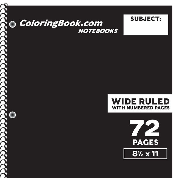 RBCB Wide Ruled Notebooks with Numbered Pages