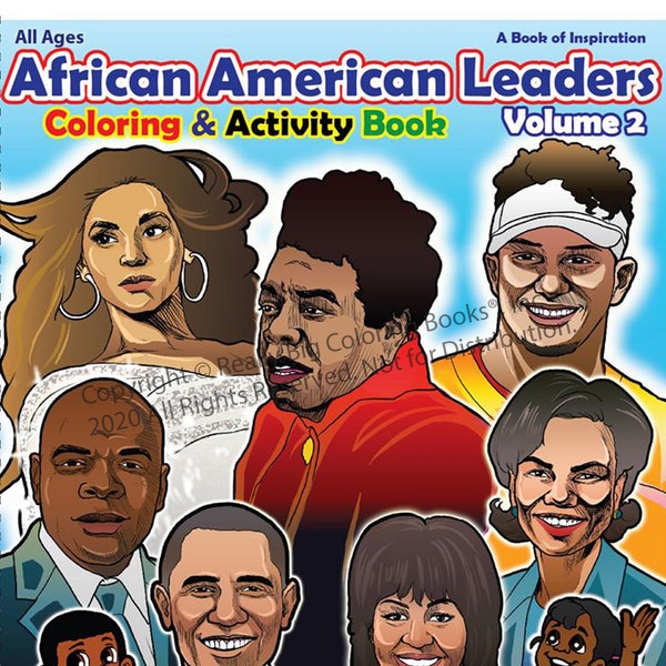 African American Historical Coloring Book Educational - African American Leaders Vol. 2 - Cultural Event Coloring Book - RBCB