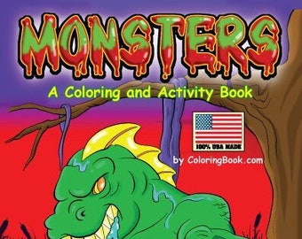 Monster Coloring Book - Monsters Travel Tablet Coloring and Activity  Book® 5.5"x8.5" - RBCB