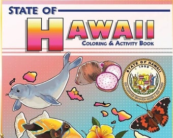 Libro da colorare dello stato delle Hawaii 8,5 x 11