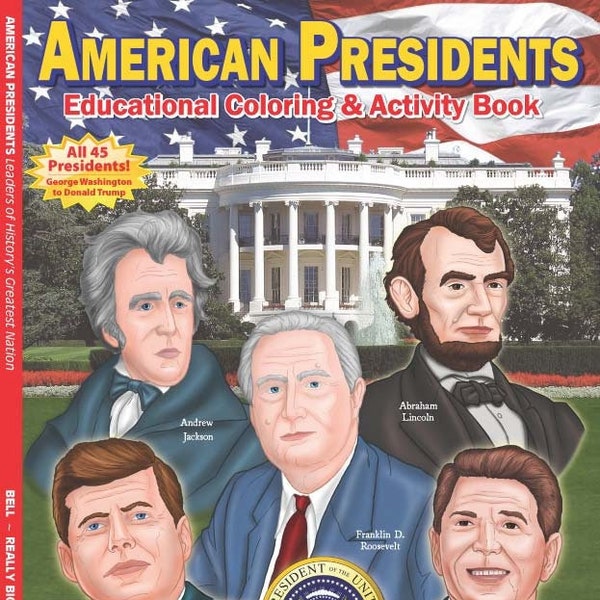 American Presidents Coloring Book 8.5"x11"