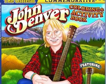 Libro para colorear de John Denver, 8,5 x 11 pulgadas