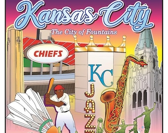Kansas CIty Coloring Book 8.5&quot;x11&quot;