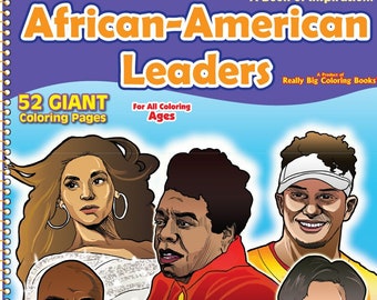 Libro para colorear realmente grande de líderes afroamericanos 12 x 18