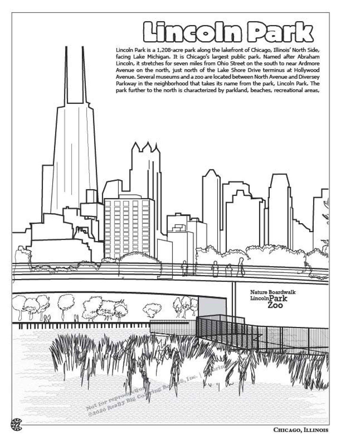 Chicago Coloring Book 8.5x11 - Etsy