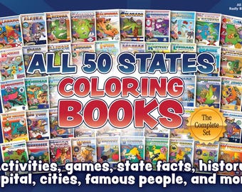 Libro para colorear de los 50 estados