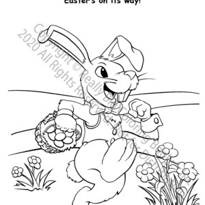 Easter Bunny Coloring Page ColoringBook.com
