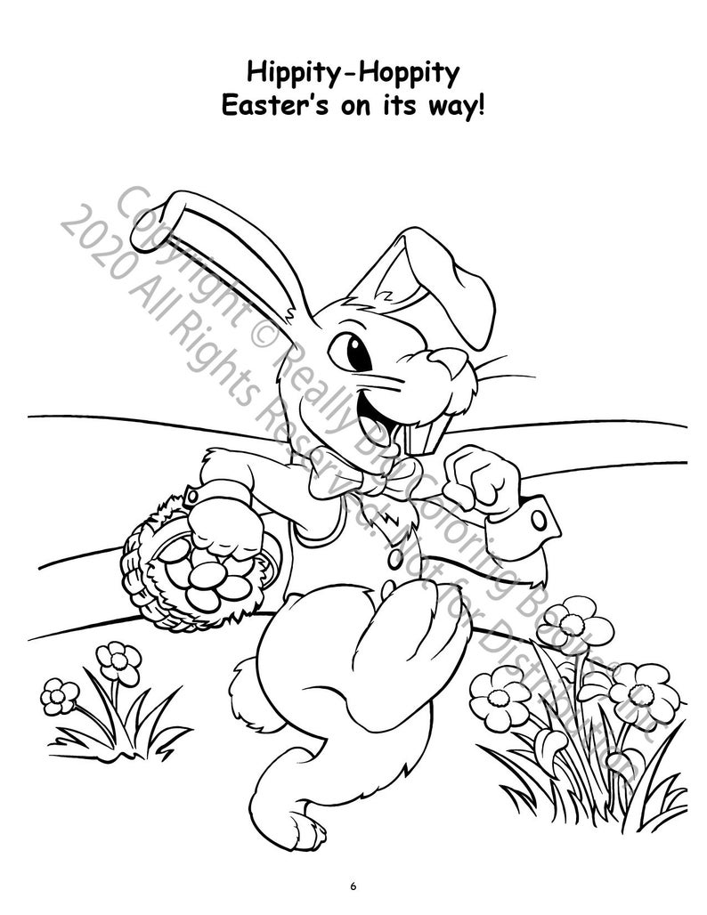 Easter Bunny Coloring Page ColoringBook.com