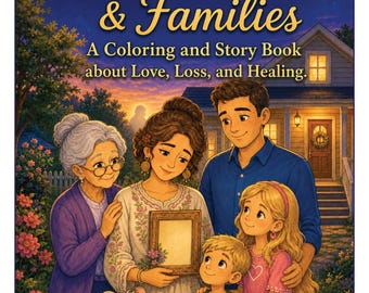 Libro de cuentos para colorear de Angel Moms sobre el amor, la pérdida y la sanación.