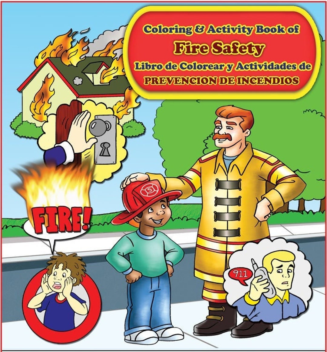 Fire Safety Spanish Language Coloring and Activity Book Etsy