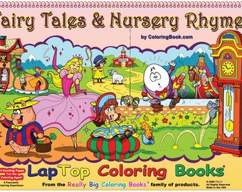 Libro para colorear Cuentos de hadas y rimas infantiles 17"x11"