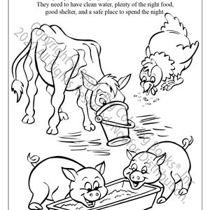 Feed and Care Coloring Page ColoringBook.com