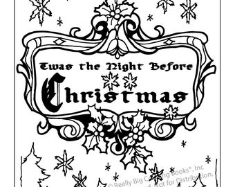 Twas The Night Before Christmas Really Big Coloring Book (12X18)