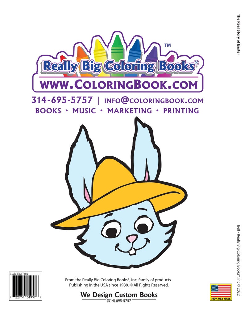 Easter Coloring Book Back Cover ColoringBook.com