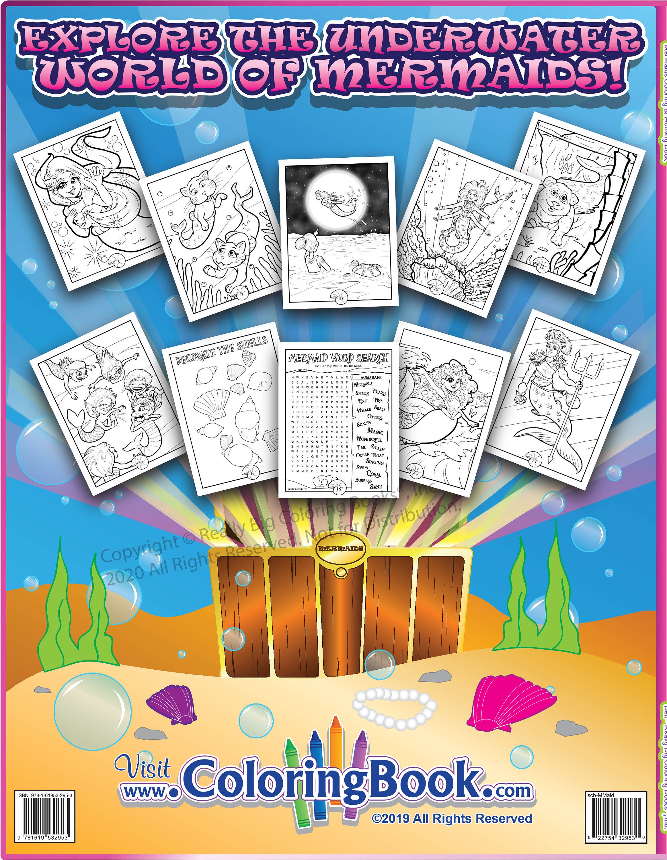 Mermaid Coloring Book Mermaids Coloring and Activity Book RBCB - Etsy