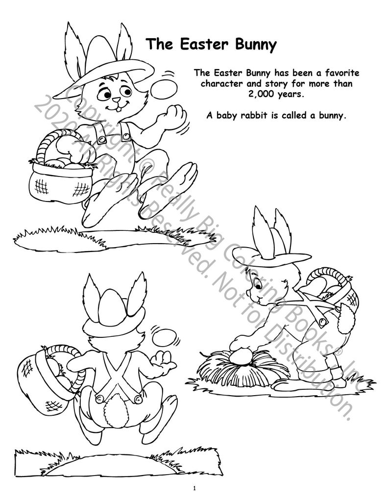 The Easter Bunny Coloring Page ColoringBook.com