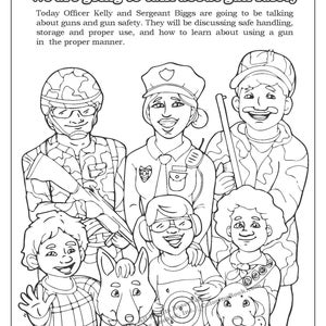 Gun Safety Coloring Book My Guide to Gun Safety Cultural | Etsy