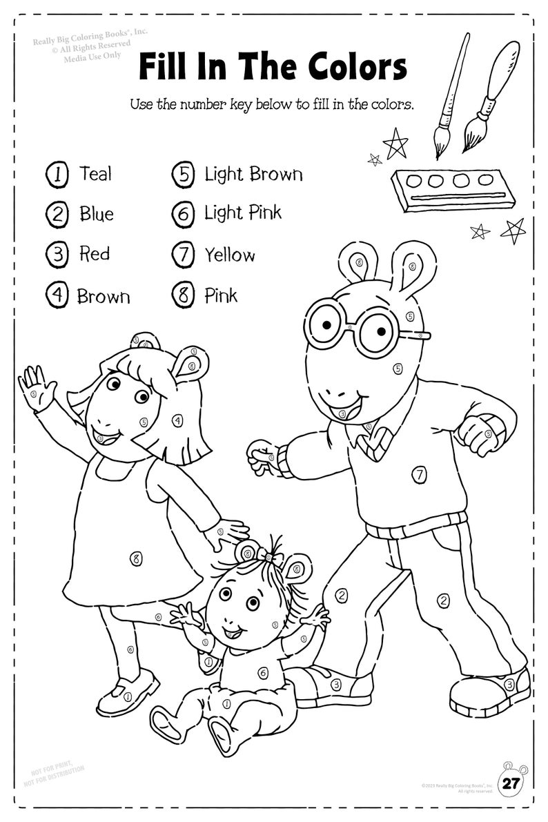 Arthur Giant Coloring Book 12 X 18 - Etsy