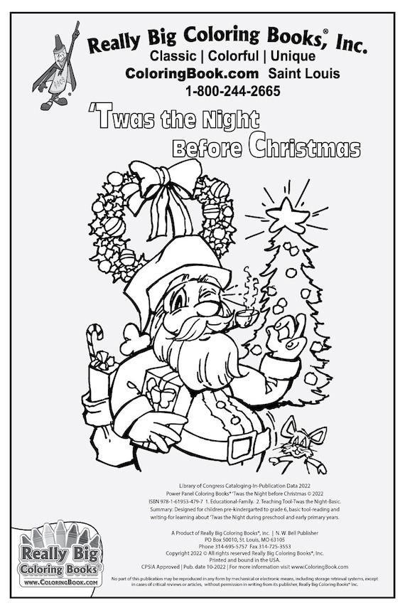 Twas the Night Before Christmas Big Coloring Book 12 x 18 [Book]