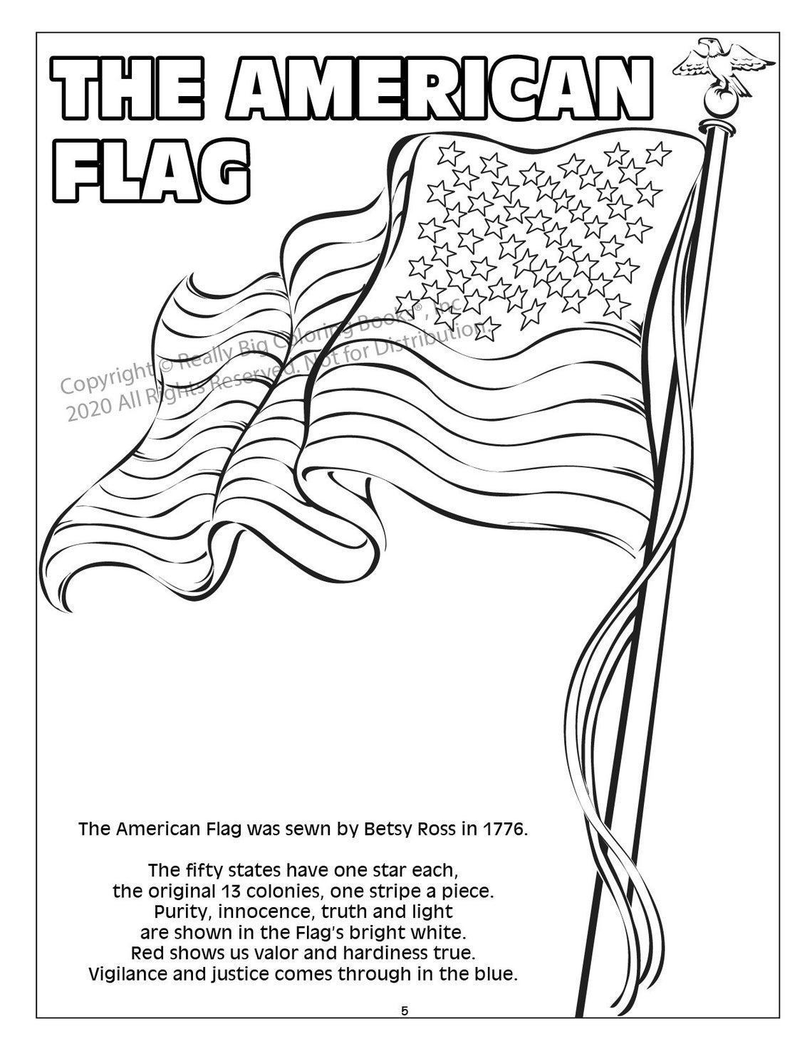 4th of July Coloring Book Celebrate America Power Panel | Etsy