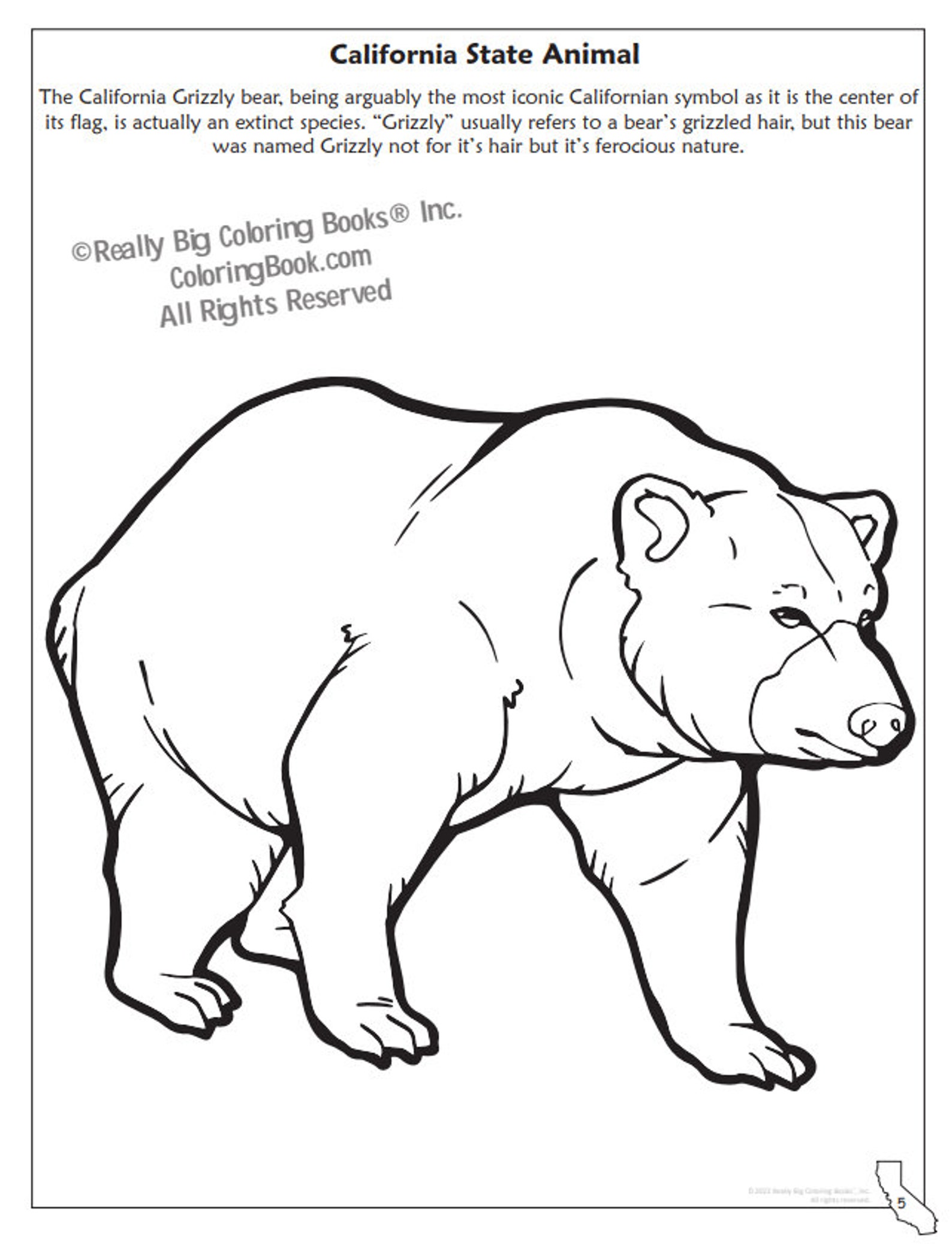 California State Coloring Book 8.5 X 11 - California Coloring Book ...