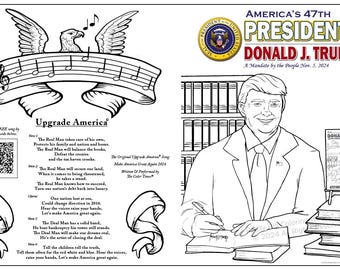 Póster para colorear de Donald Trump: "Mejora tu país"