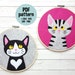 Whitney McNeil reviewed Cat lover gift, DIY pet portrait, pdf felt pattern, nursery embroidery hoop art, cat lover home decor