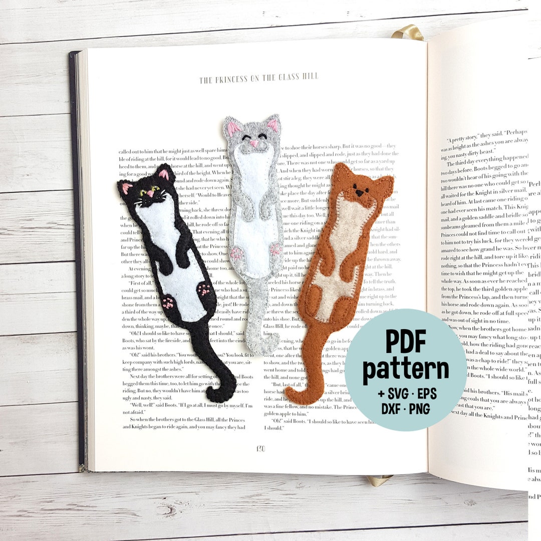 Cat Lover Gift, Cute Kitten Felt Bookmark, Kitty Felt Pattern - Etsy