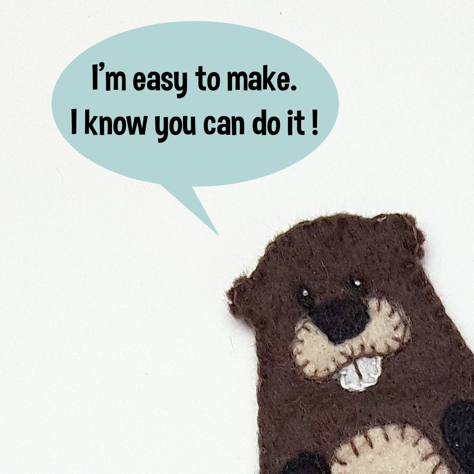 Beaver Felt Bookmark Teacher Appreciation Gift Easy Felt | Etsy