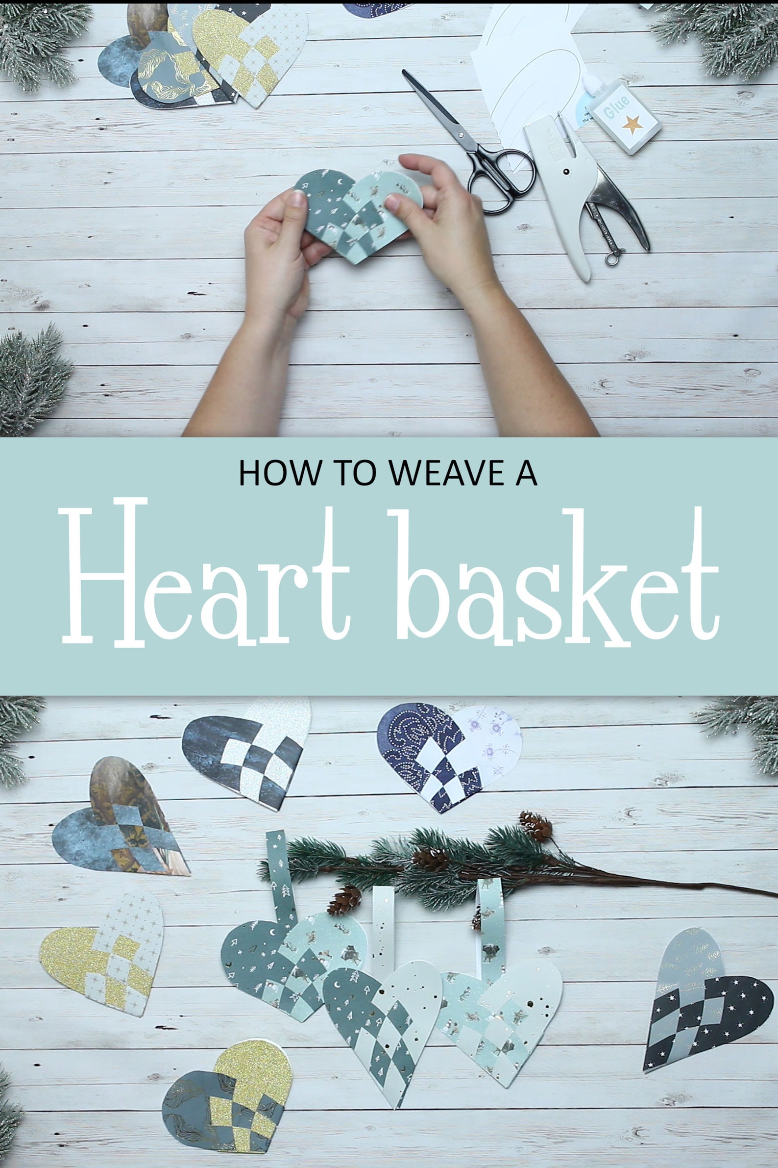 How To Scandinavian Woven Heart Basket, Angels and Mice. Instructions