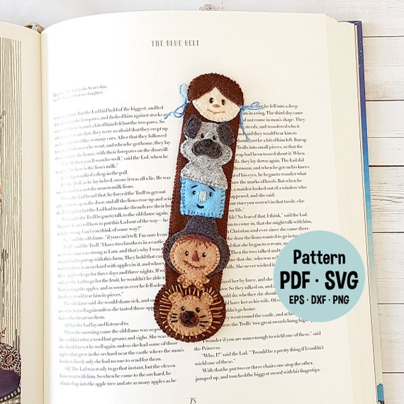 The Wizard of Oz felt bookmark DIY pattern, book lover gift, felt pattern pdf