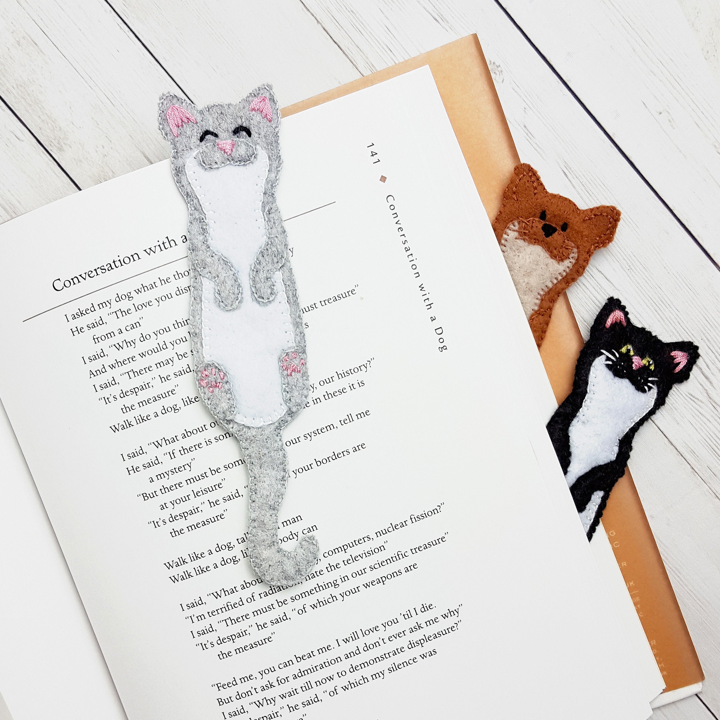 Cat Lover Gift Cute Kitten Felt Bookmark Kitty Felt Pattern - Etsy