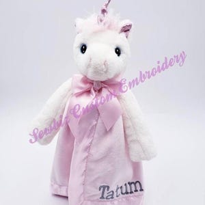 personalized lovey, animal blanket, lovey, personalized blanket, security blanket, Unicorn blanket, personalized baby gift