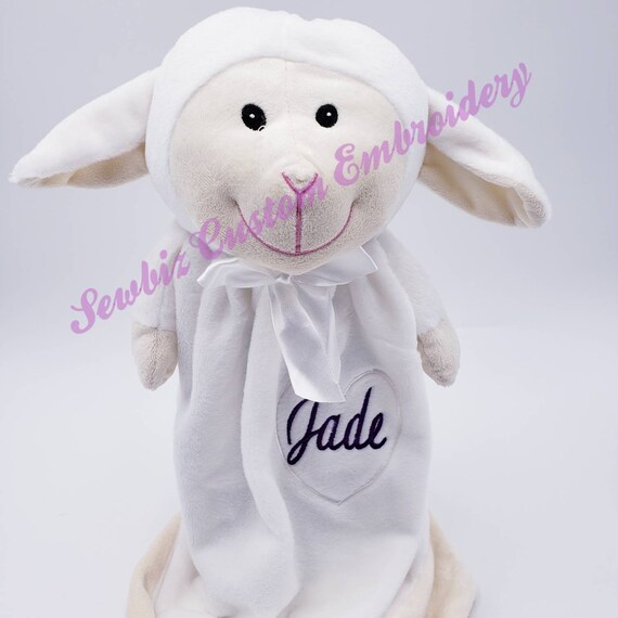 personalized lovey animal blanket