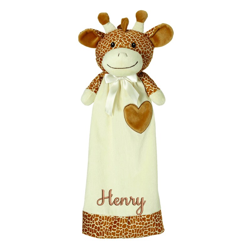 Personalized Baby Blanket Giraffe Lovie Blanket Snuggle Etsy