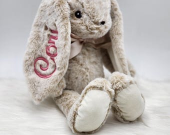 Personalized plush bunny stuffed animal