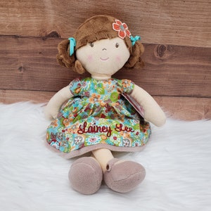 Personalized Doll Embroidered Bonikka doll Birthday Baby Gift Christening Personalized Doll Baby Birth Keepsake Baby Girl Baby Shower