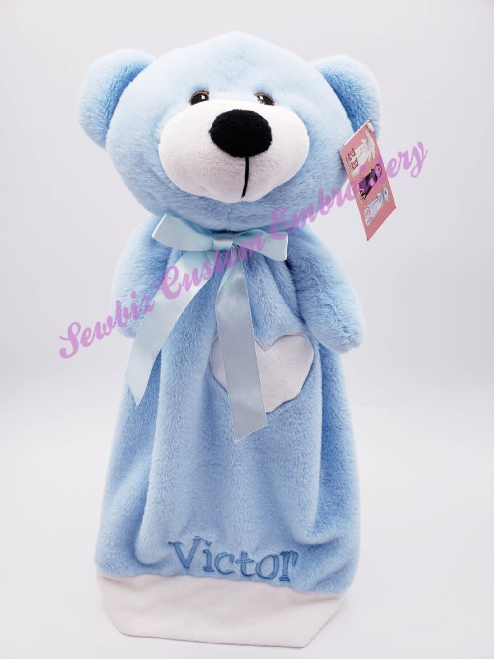 Personalized Baby Blanket Bear Lovie Blanket Snuggle Etsy