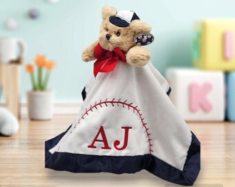 personalized lovey, animal blanket, lovey, personalized blanket, security blanket, Baseball Blanket, personalized baby gift