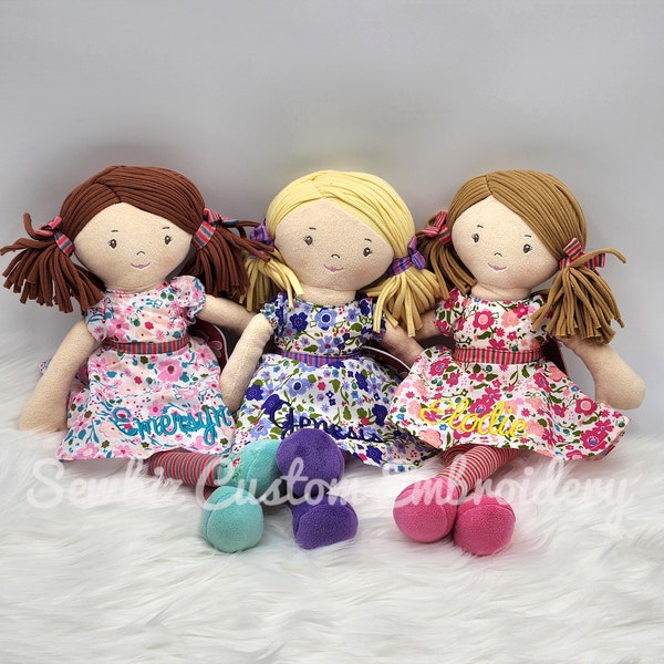 Personalized Dolls, Custom Doll, Rag Doll, Baby Shower Gift, First Baby Doll, Plush Doll, Personalized Dolls for Baby Girls,Fran Doll