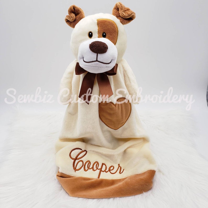 Personalized Baby Blanket Puppy Dog Lovie Blanket Snuggle Etsy