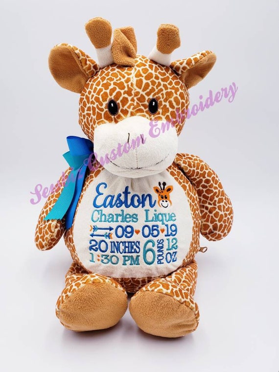 personalized giraffe stuffed animal