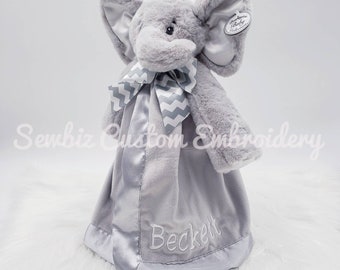 personalized lovey, animal blanket, lovey, personalized blanket, security blanket, Elephant Blanket, personalized baby gift