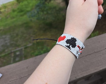 Husk, Husker, Hazbin Hotel, Seed Bead, Bead Loom Bracelet - Etsy