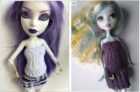Patrones de tejido digital en PDF de Monster High x2 Vestidos y ropa para munecas Etsy Mexico