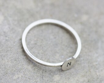 Heart Initial Letter Rings Adjustable Gold Plated Initial Rings For Women - Non-Tarnish Heart Letter Rings, Adjustable Stackable Pinky Rings Adjustable Stackable Rings